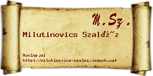 Milutinovics Szaléz névjegykártya